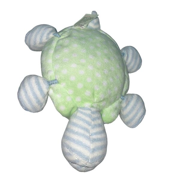 Baby Gund Plush Turtle Teller Stripes Dots Stuffed Animal Nursery Shower Gift - Picture 10 of 12